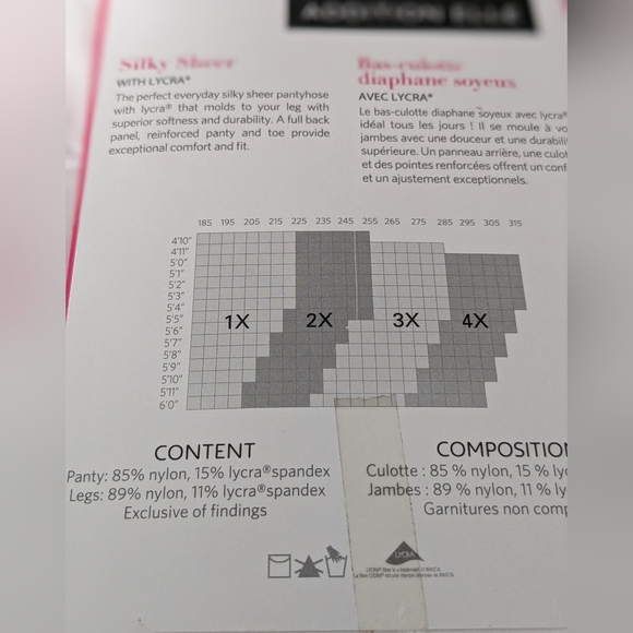 Addition Elle, NWT Silky sheer pantyhose - Picture 2 of 4